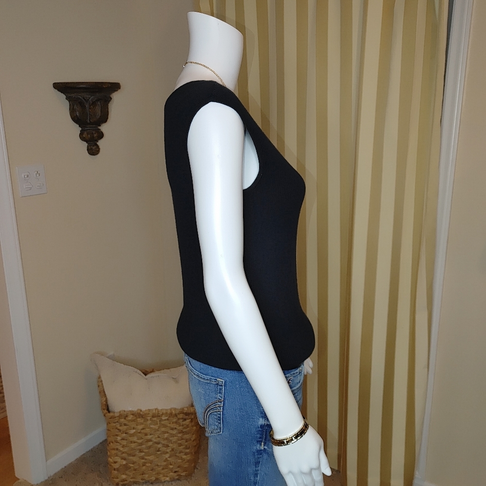 Rafaella Black Ribbed Top - Picture 3 of 5